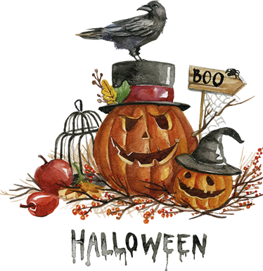 Tapis vinyle halloween citrouilles terrifiantes - TenStickers