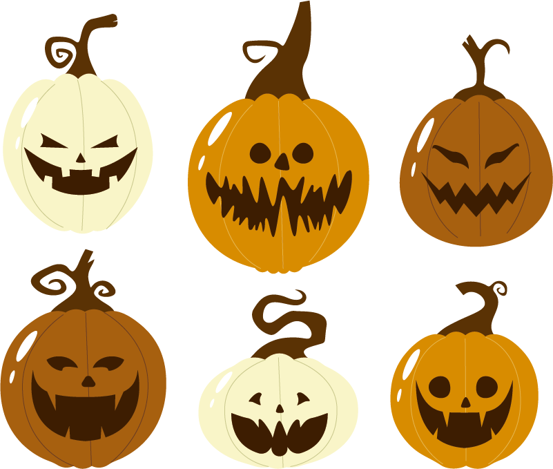 Tapis vinyle halloween kit de citrouilles effrayantes - TenStickers