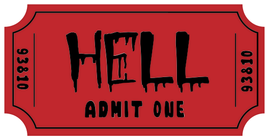 Tapis vinyle halloween ticket vers l'enfer - TenStickers