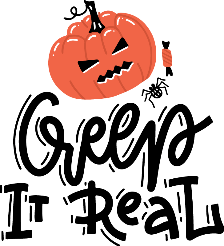 Tapis vinyle halloween design citrouille effrayante - TenStickers