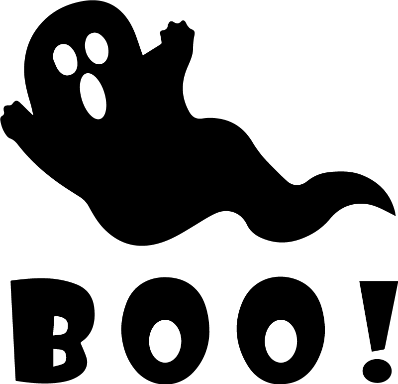 Tapis vinyle halloween affichage fantomatique boo - TenStickers