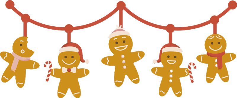 Tapis vinyle noël motifs biscuits de noël - TenStickers