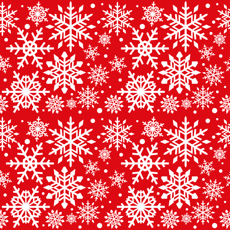 Tapis vinyle noël flocons rouges pour meubles - TenStickers