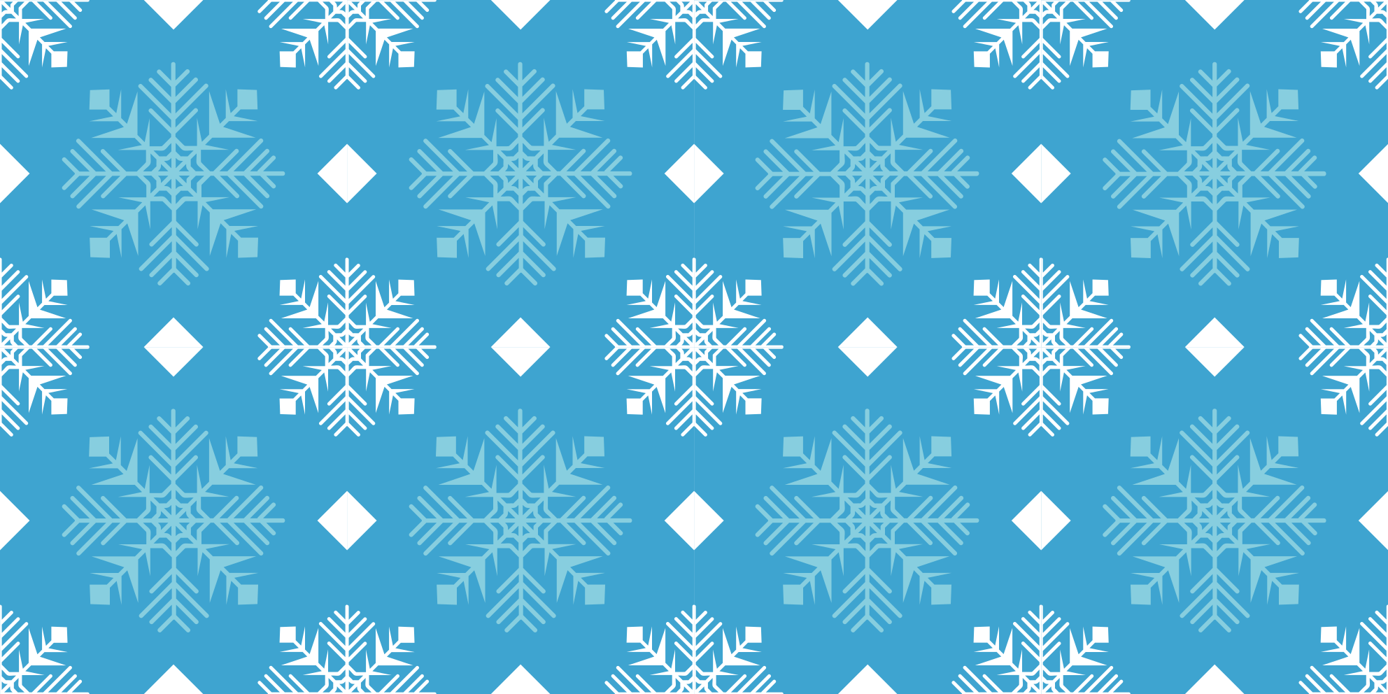 Tapis vinyle noël flocons de neige tons bleus - TenStickers