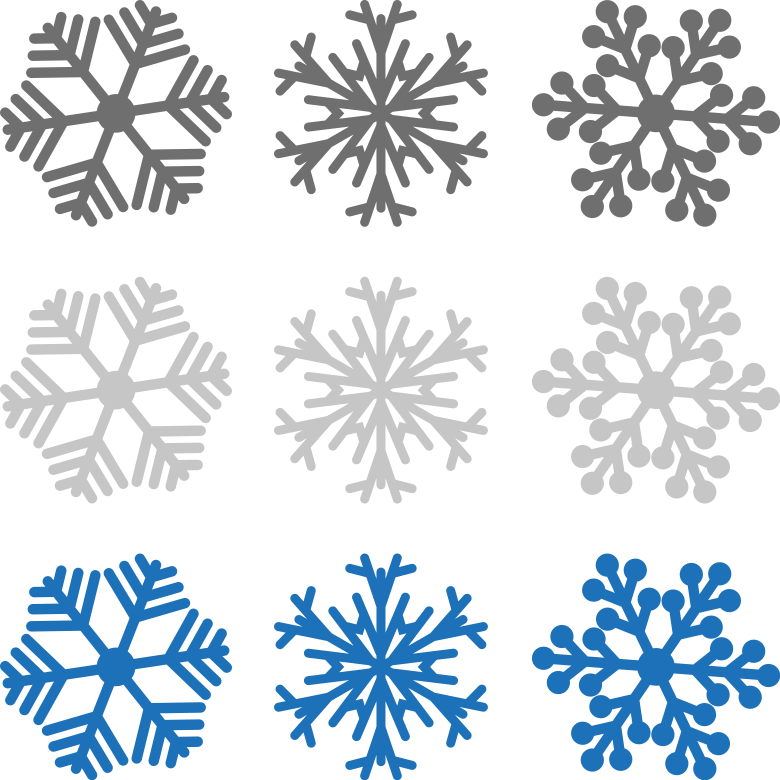 Tapis vinyle noël flocons gris et bleus - TenStickers