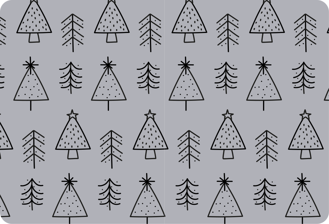 Tapis vinyle noël arbres de noël à motifs - TenStickers