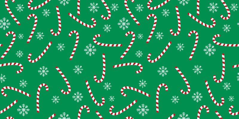 Tapis vinyle noël motif canne en sucre - TenStickers