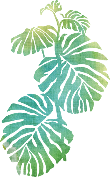 Tapis vinyle fleurs et plantes aquarella côtes d'adam - TenStickers