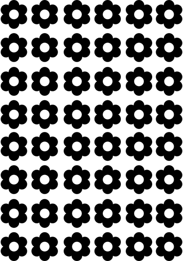 Tapis vinyle fleurs et plantes dessin floral - TenStickers