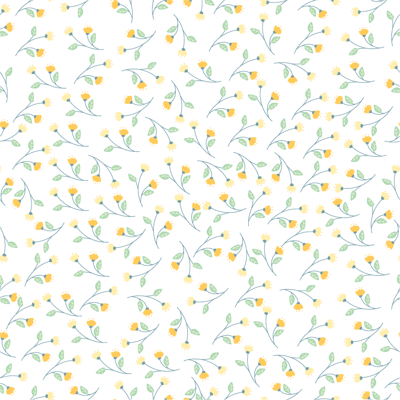 Tapis vinyle fleurs et plantes style printanier - TenStickers