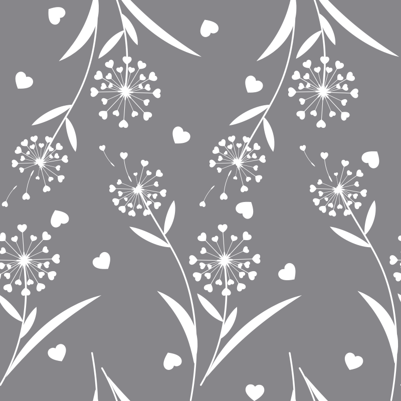 Tapis vinyle fleurs et plantes pissenlits blancs - TenStickers