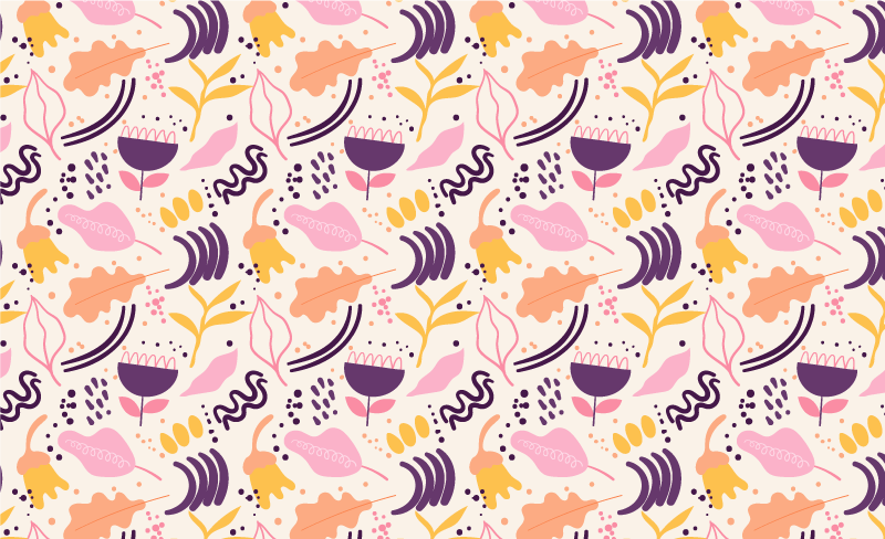 Tapis vinyle fleurs et plantes inspiration florale vive - TenStickers