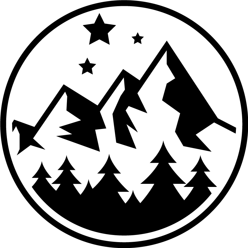 Tapis vinyle fleurs et plantes scène de forêt montagneuse - TenStickers