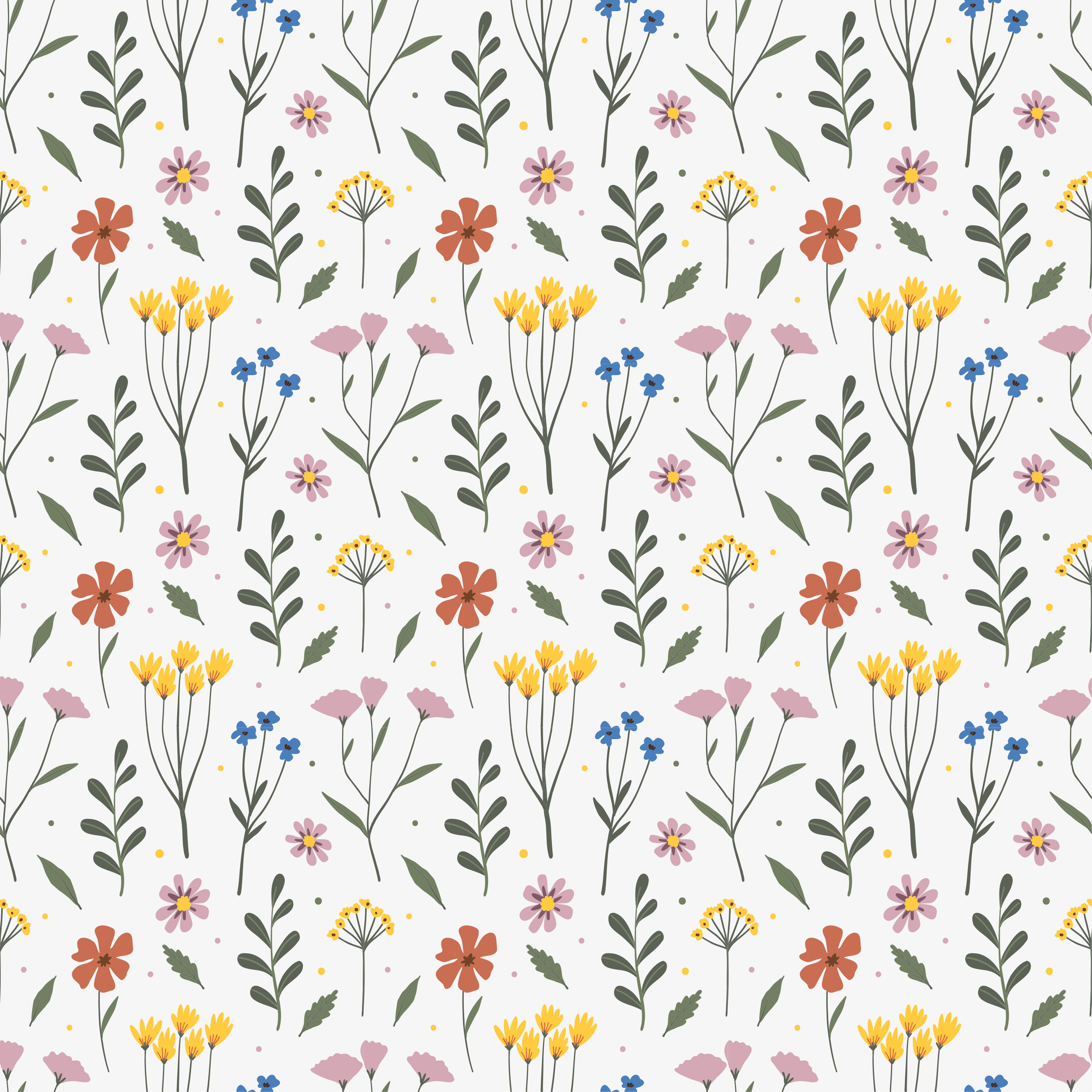 Tapis vinyle fleurs et plantes motif fleurs multicolores - TenStickers