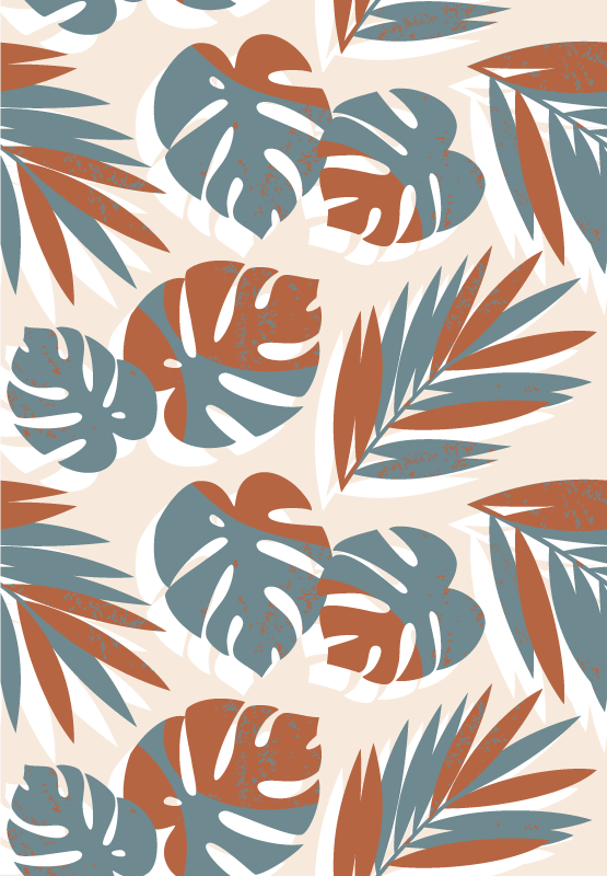 Tapis vinyle fleurs et plantes monstres verts pour verre - TenStickers