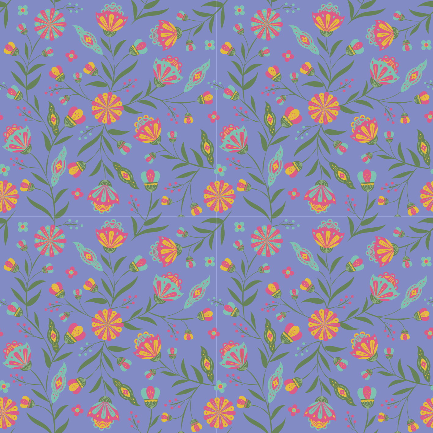 Tapis vinyle fleurs et plantes design mignon pour enfants - TenStickers