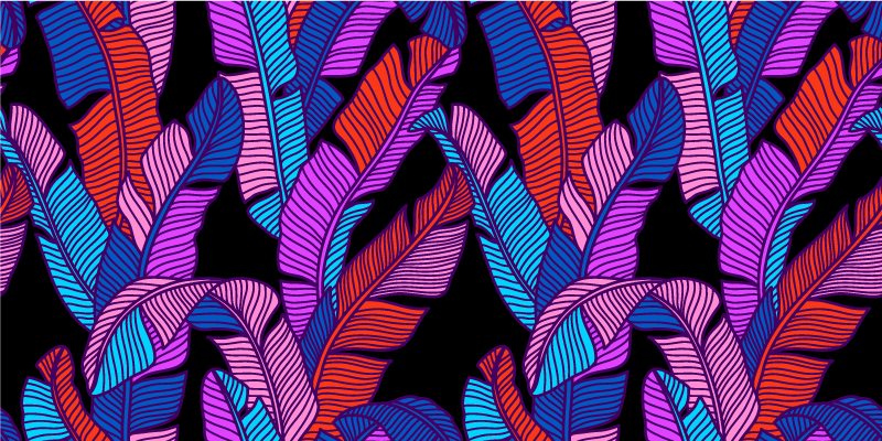 Tapis vinyle fleurs et plantes motif floral éclatant - TenStickers