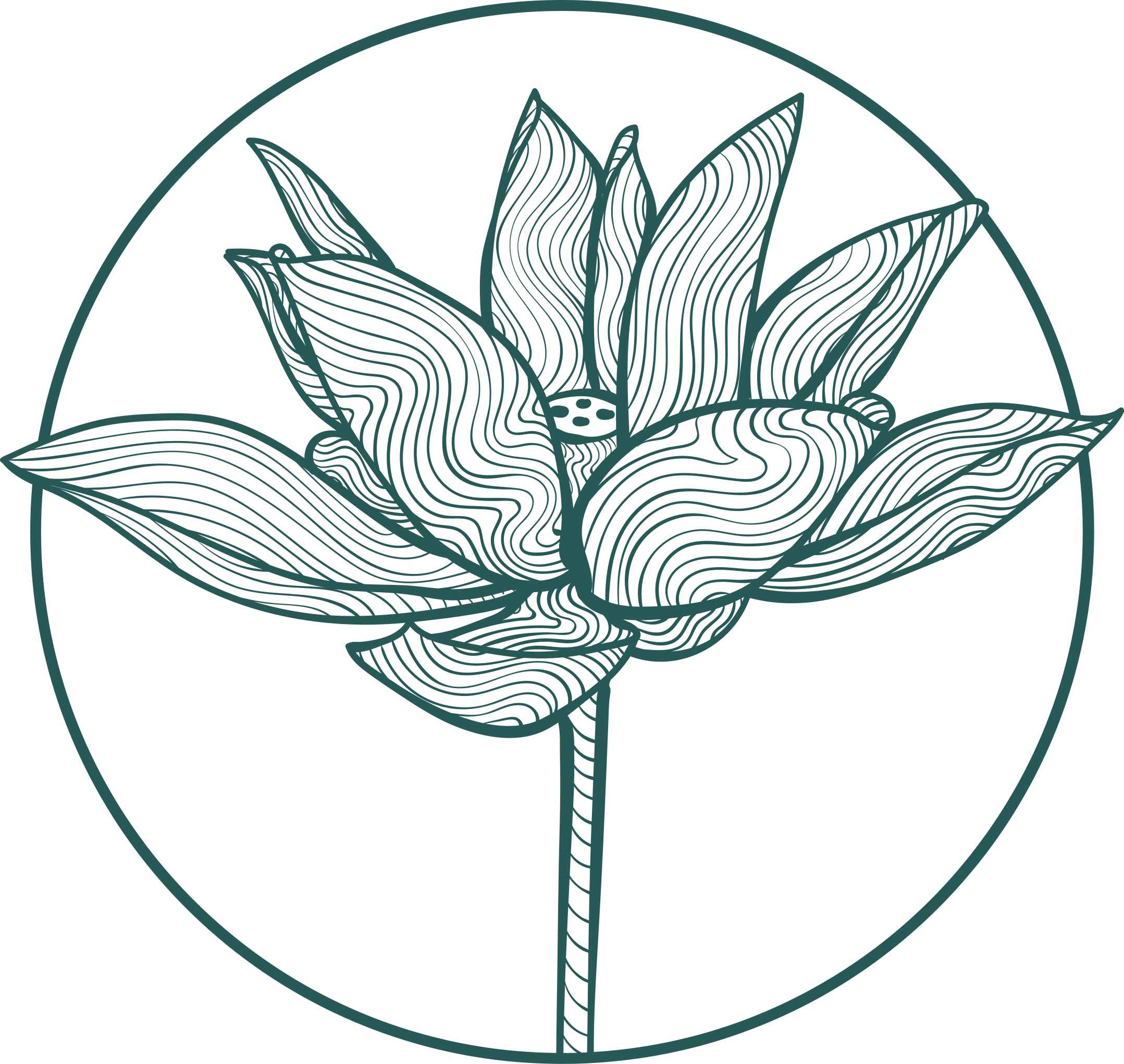 Tapis vinyle fleurs et plantes illustration fleur de lotus - TenStickers