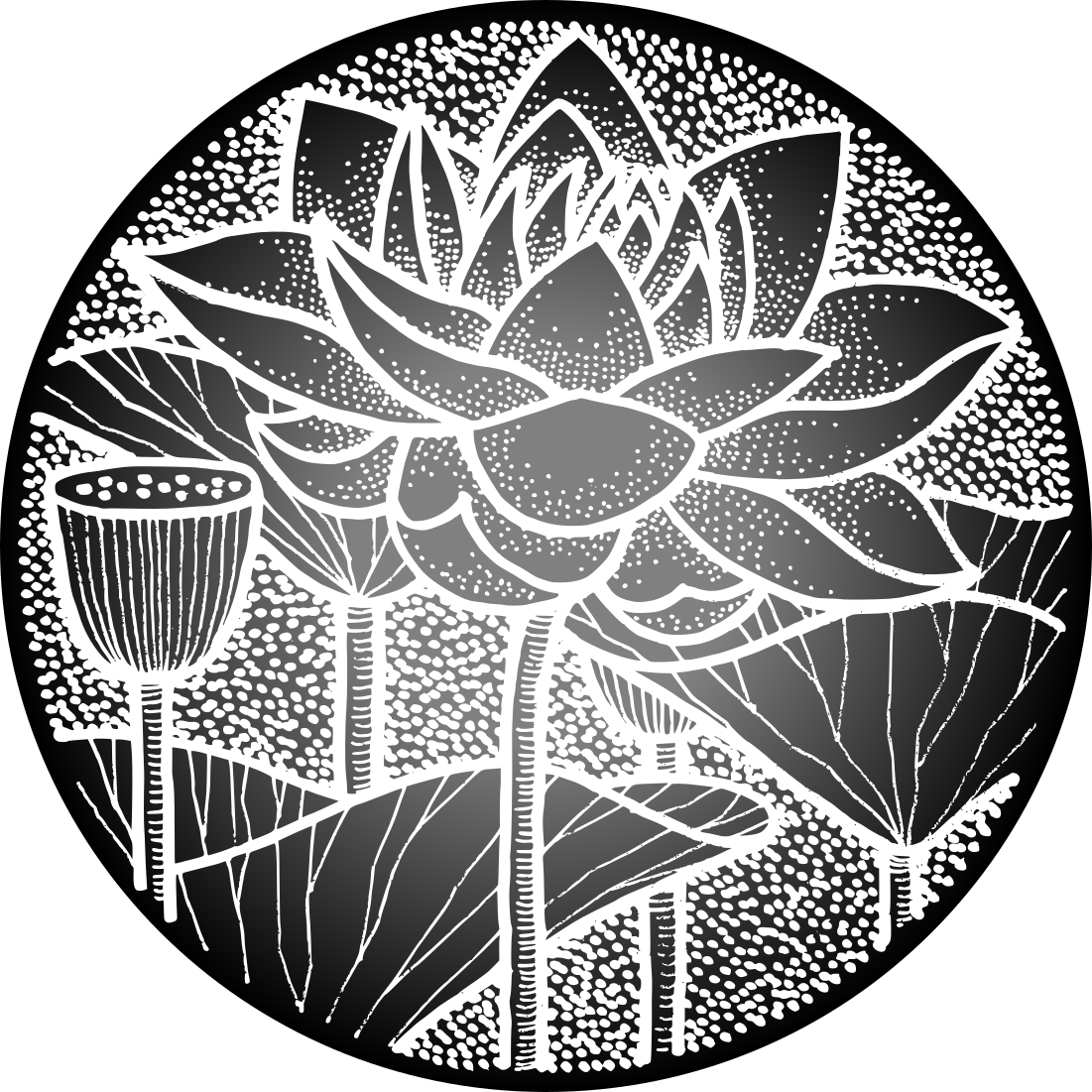 Tapis vinyle fleurs et plantes style traditionnel lotus - TenStickers