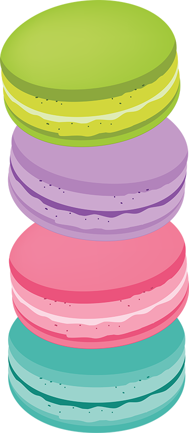 Tapis vinyle cuisine macarons colorés - TenStickers