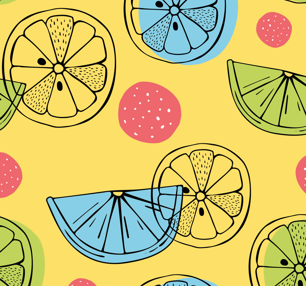 Tapis vinyle cuisine fruits d'agrumes - TenStickers