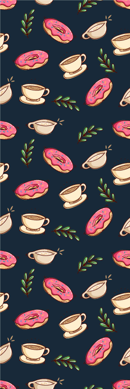 Tapis vinyle cuisine fond desserts et café - TenStickers