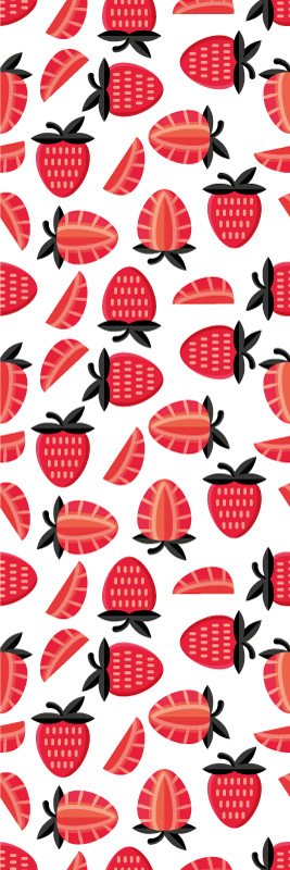 Tapis vinyle cuisine motif réaliste fraises rouges - TenStickers