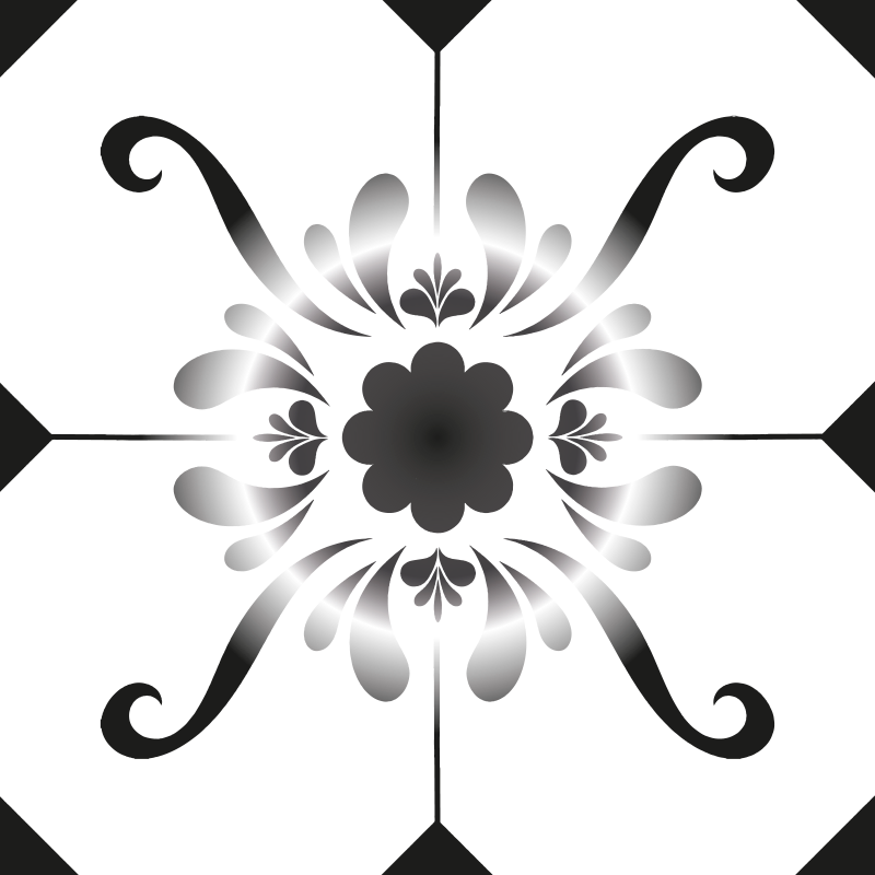 Tapis vinyle salle de bain motif carreaux vinyle - TenStickers