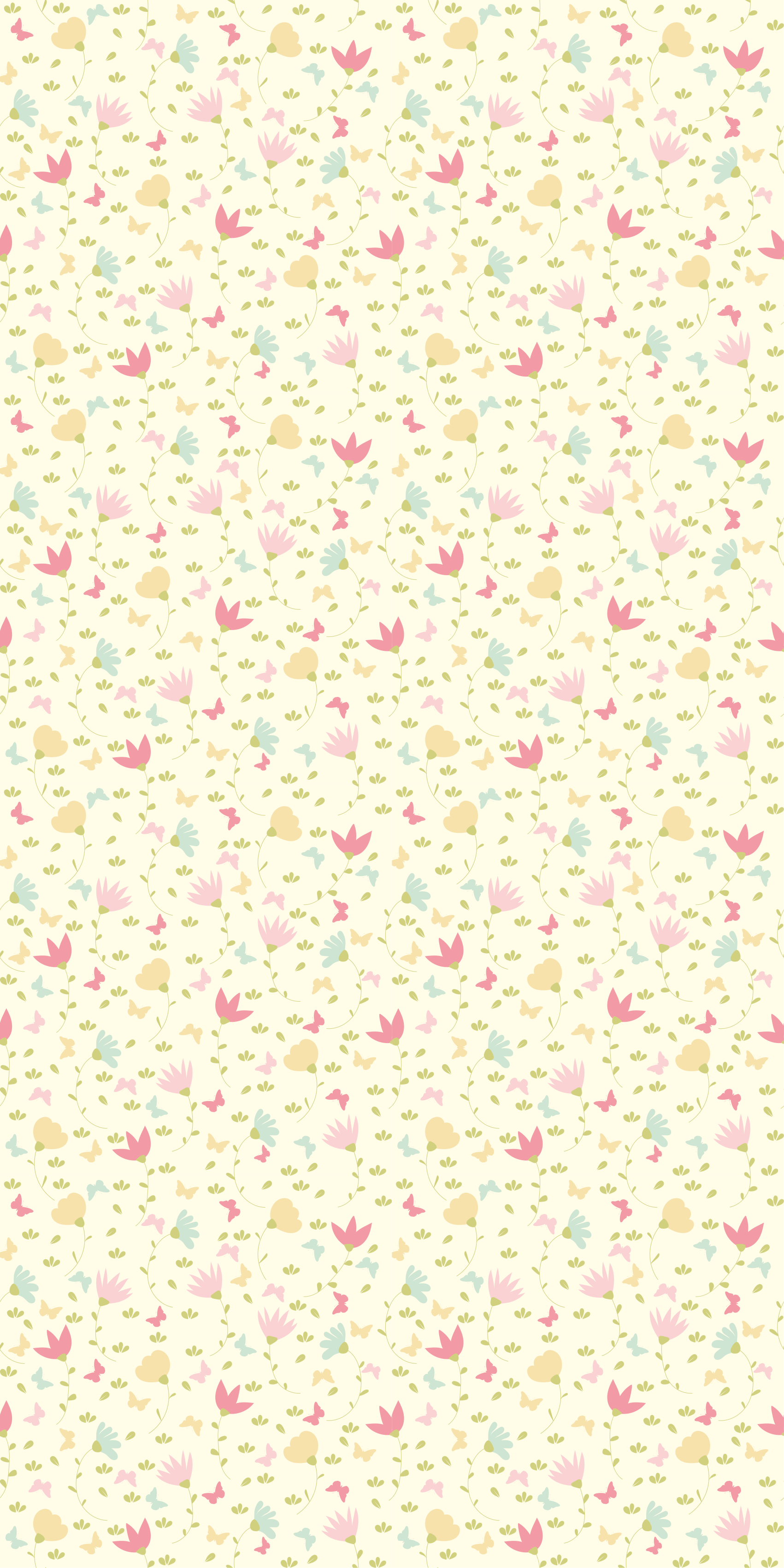 Tapis vinyle fleurs et plantes papillons et fleurs - TenStickers