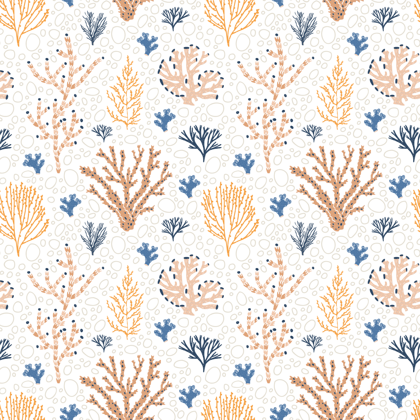 Tapis vinyle fleurs et plantes motif corail élégant - TenStickers