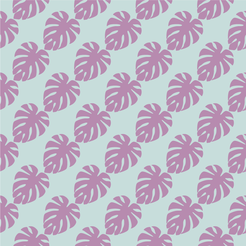 Tapis vinyle fleurs et plantes motif feuilles - TenStickers