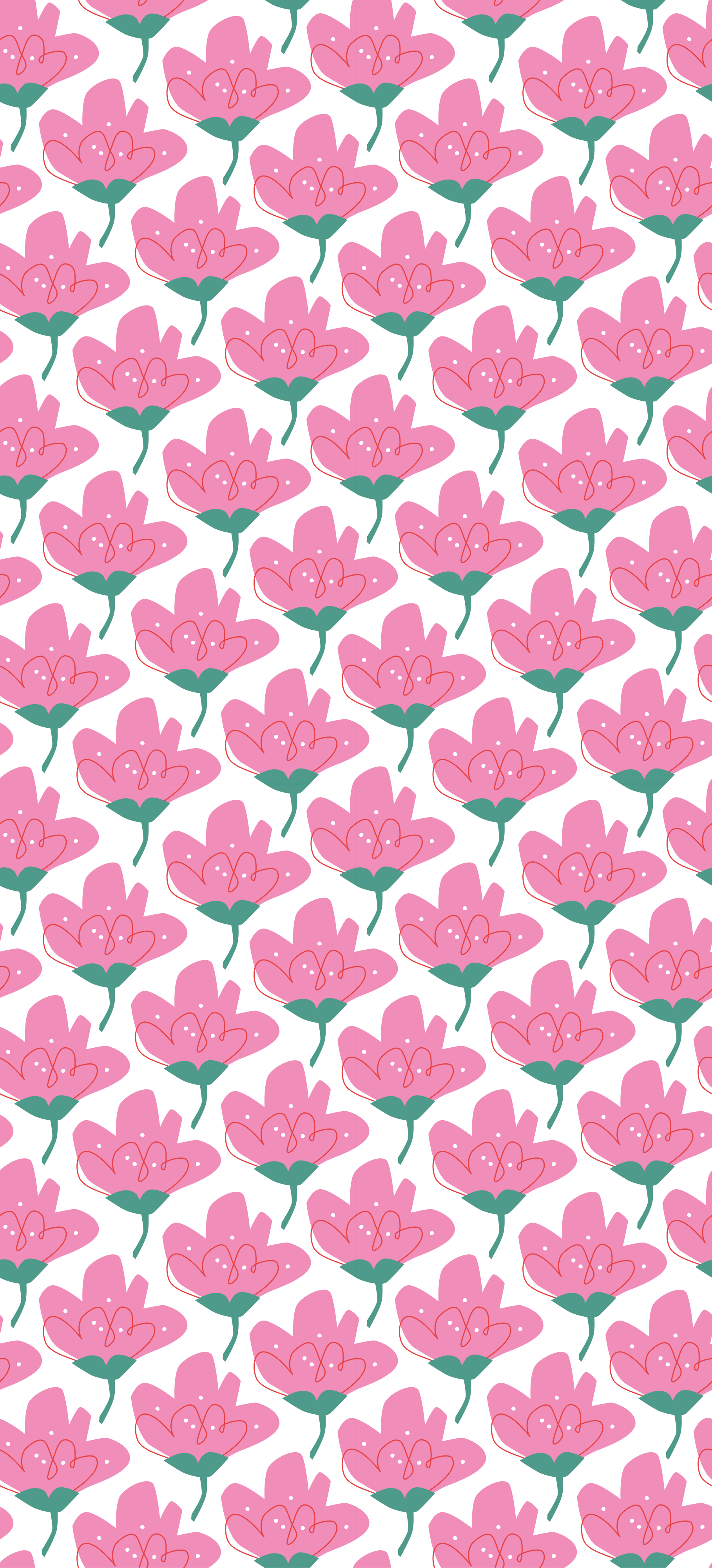 Tapis vinyle chambre fleurs roses - TenStickers