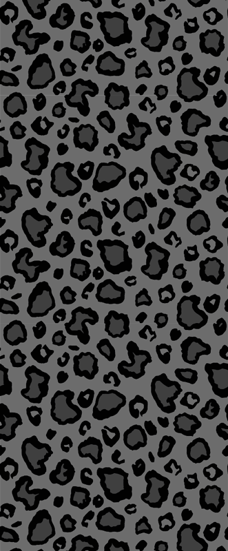Tapis vinyle animal motif léopard gris foncé et noir - TenStickers