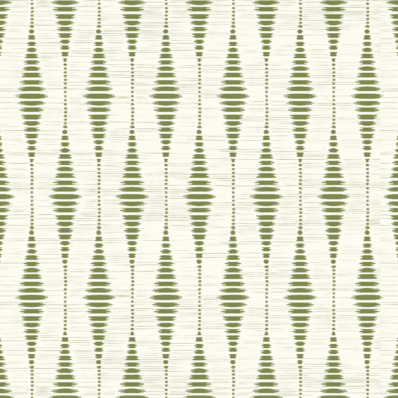 Tapis vinyle géométrique vert mousse ikat - TenStickers