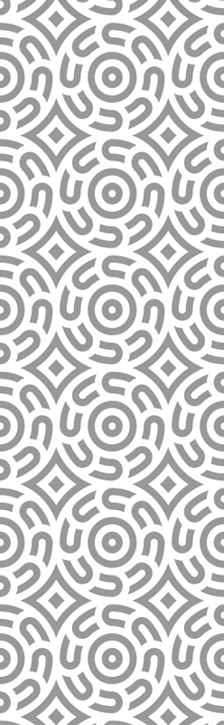 Tapis vinyle géométrique motif blanc à cercles - TenStickers