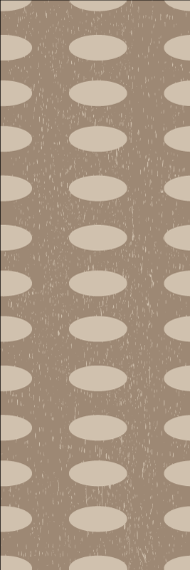 Tapis vinyle géométrique motif cercles bruns - TenStickers
