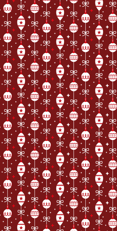 Tapis vinyle noël boules de noël - TenStickers
