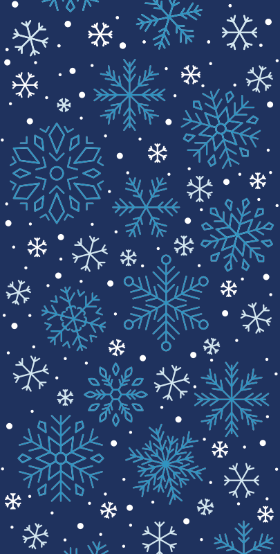 Tapis vinyle noël flocons de neige - TenStickers