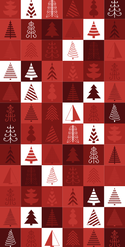Tapis vinyle noël patchwork de noël - TenStickers