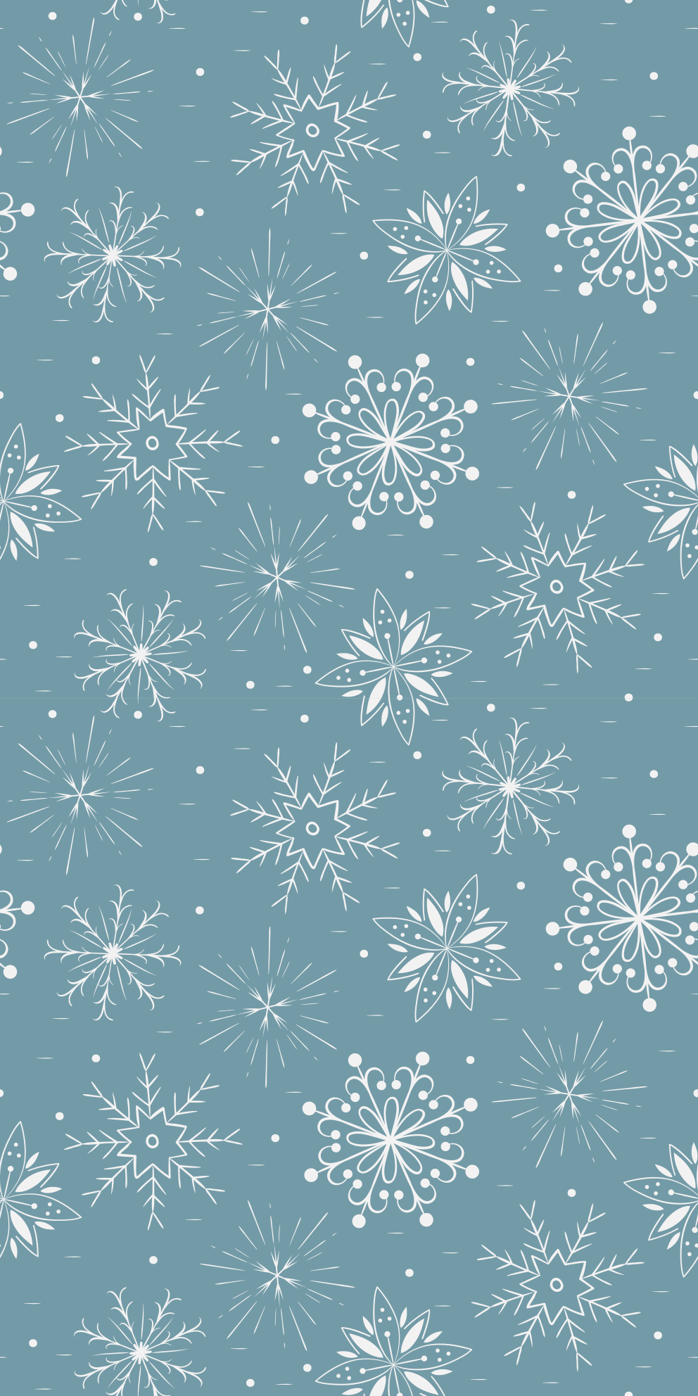 Tapis vinyle noël flocons décoratifs bleus et blancs - TenStickers
