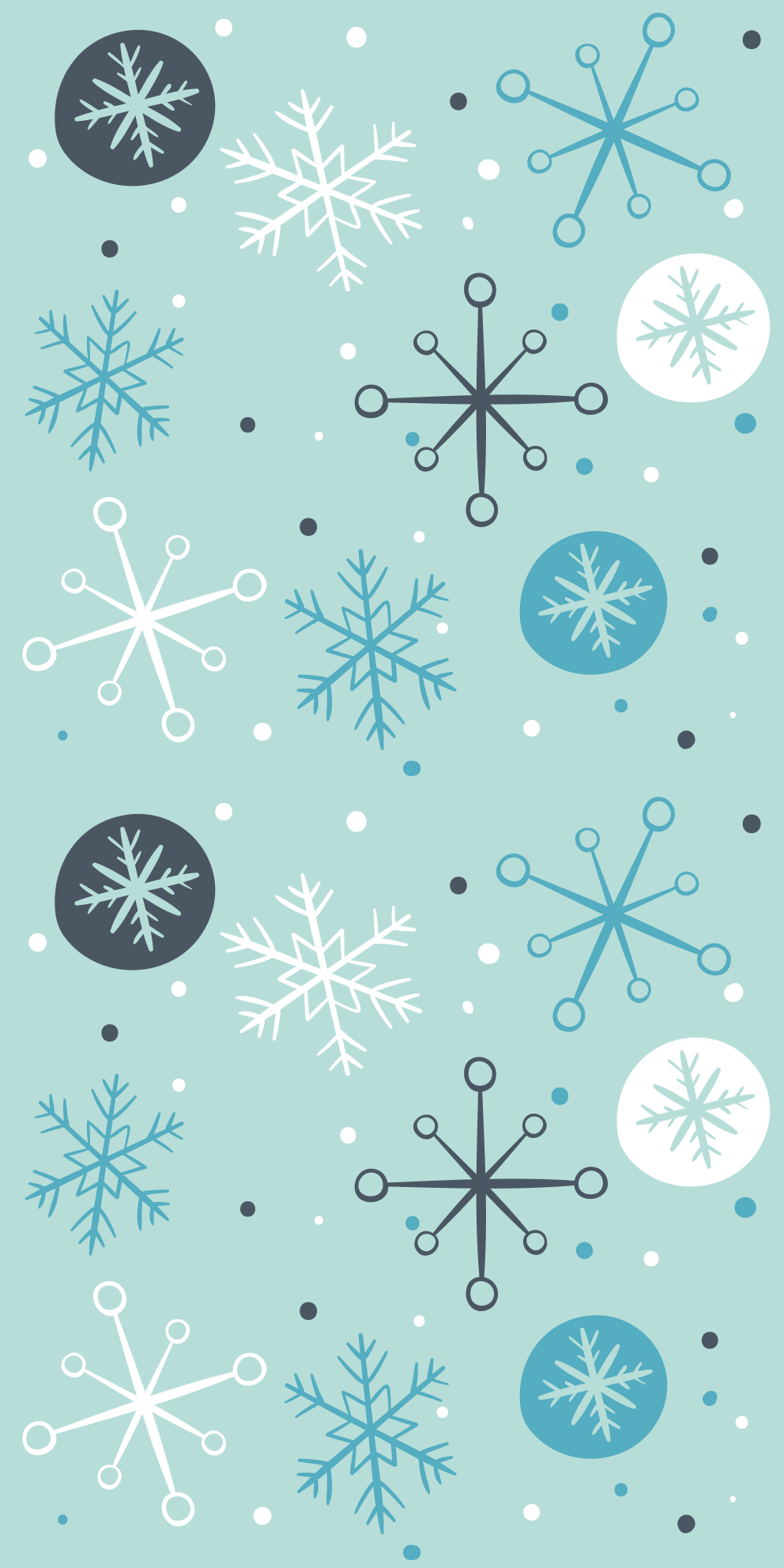 Tapis vinyle noël flocons bleus et blancs décoratifs - TenStickers