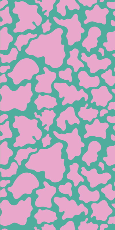 Tapis vinyle chambre motif vache coloré - TenStickers
