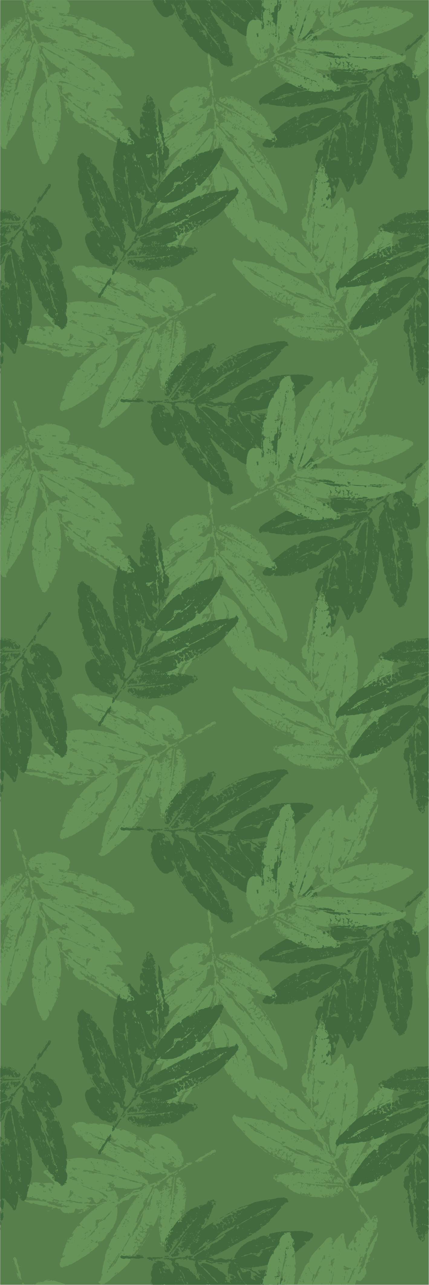 Tapis vinyle chambre motif simple feuilles vertes - TenStickers