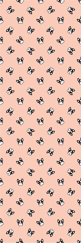 Tapis vinyle chambre motif adorables bulldogs français - TenStickers