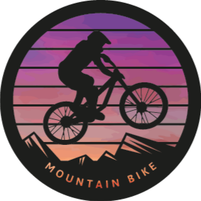 Tapis vinyle nature montagnes vététiste - TenStickers