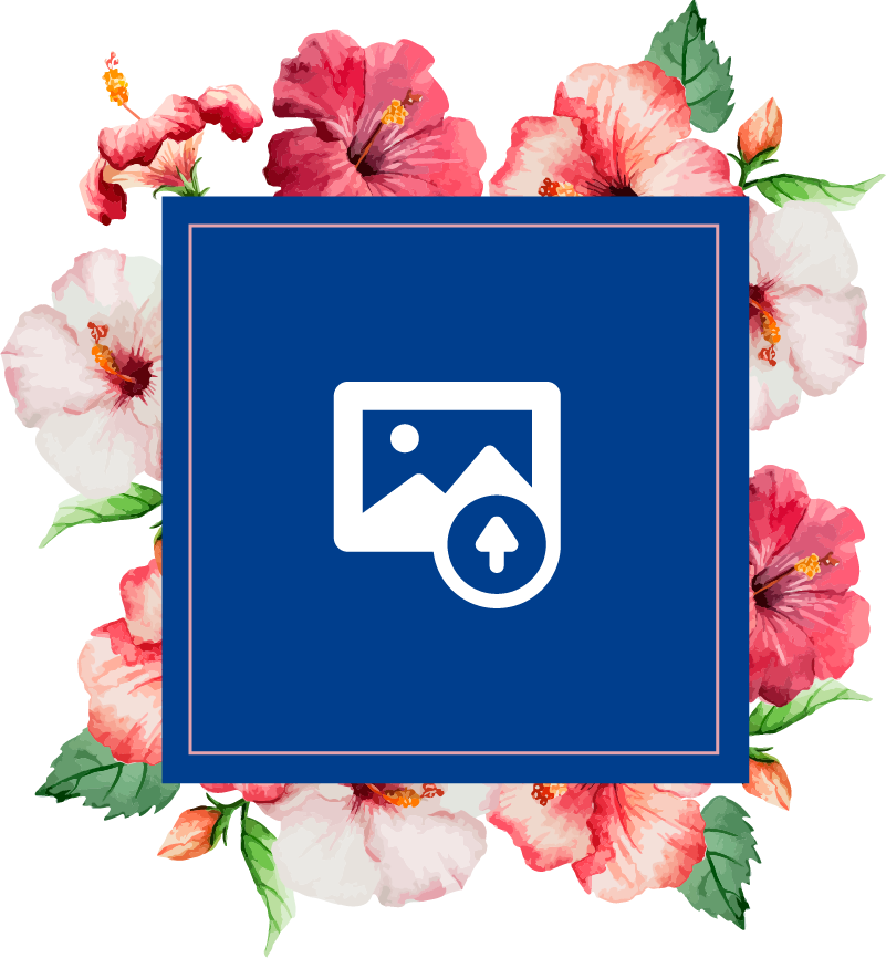 Tapis vinyle nature design floral hibiscus - TenStickers