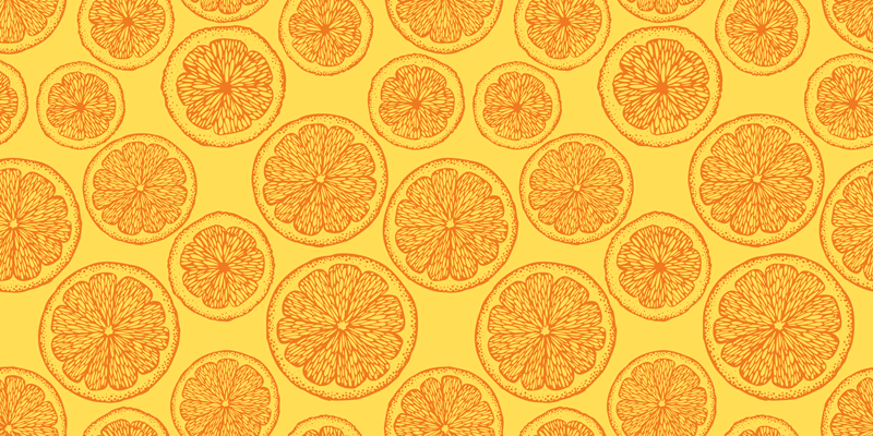 Tapis vinyle nature motif tranche de citron - TenStickers