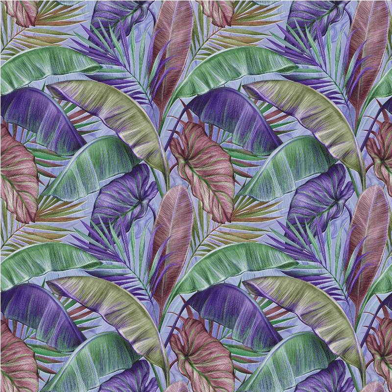 Tapis vinyle nature feuilles tropicales - TenStickers