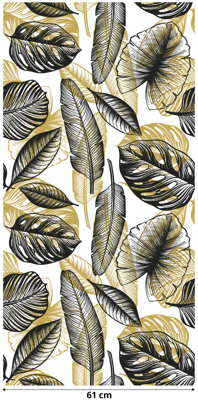 Tapis vinyle fleurs et plantes tropicales élégantes - TenStickers