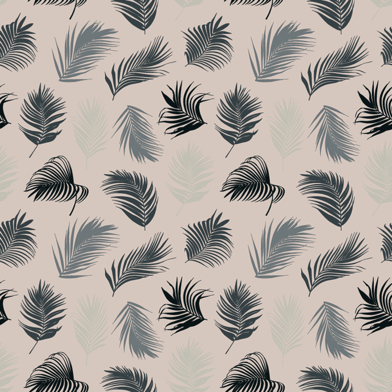 Tapis vinyle fleurs et plantes mélange luxuriant de palmiers - TenStickers